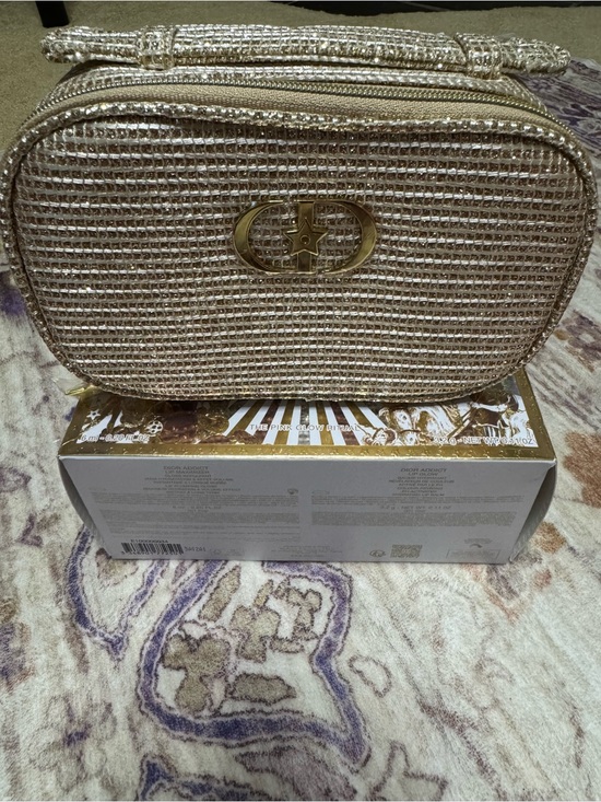Dior Handbags - Dior Gold Woven Cosmetic Case with Star Crest
